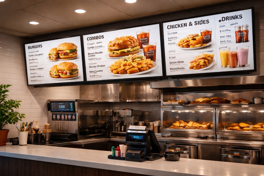 Digital LCD signage displays for commercial venues and modern retail spaces